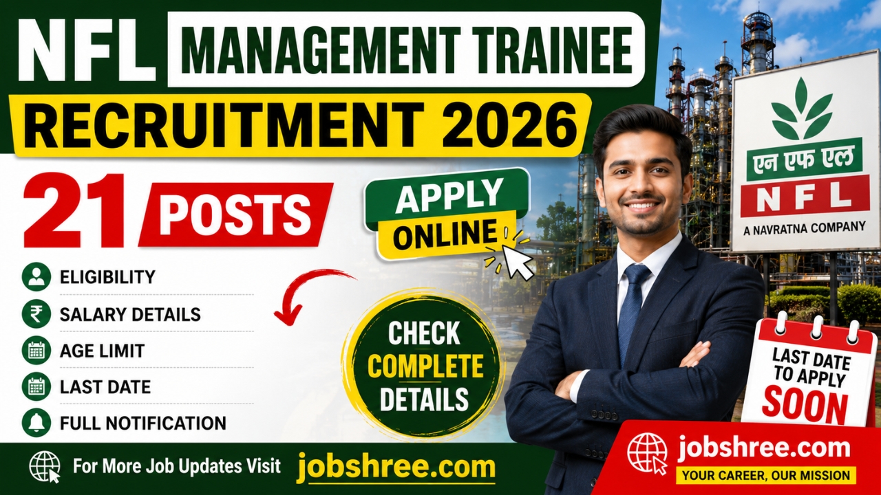 NFL Management Trainee Recruitment 2026 Apply Online for 21 Posts – Check Eligibility, Salary, Age Limit, Last Date & Full Notification Details