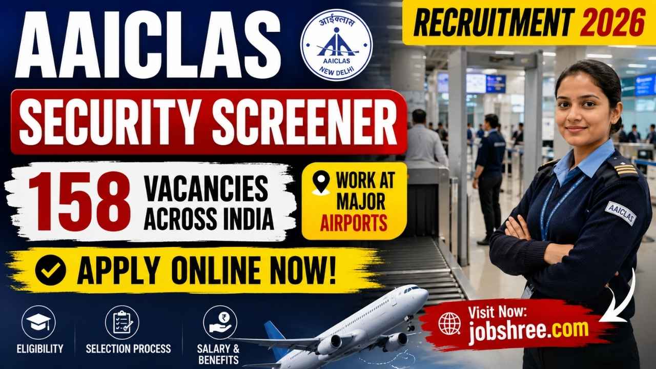 AAICLAS Security Screener Recruitment 2026 Notification Out for 158 Posts Apply Online Before 8 June