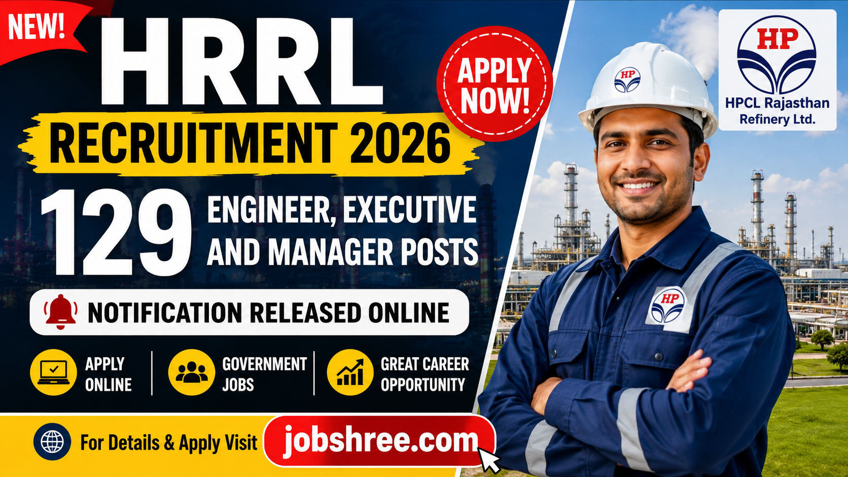 HRRL Recruitment 2026: Apply Online for 129 Engineer, Executive and Manager Posts Notification Released Online