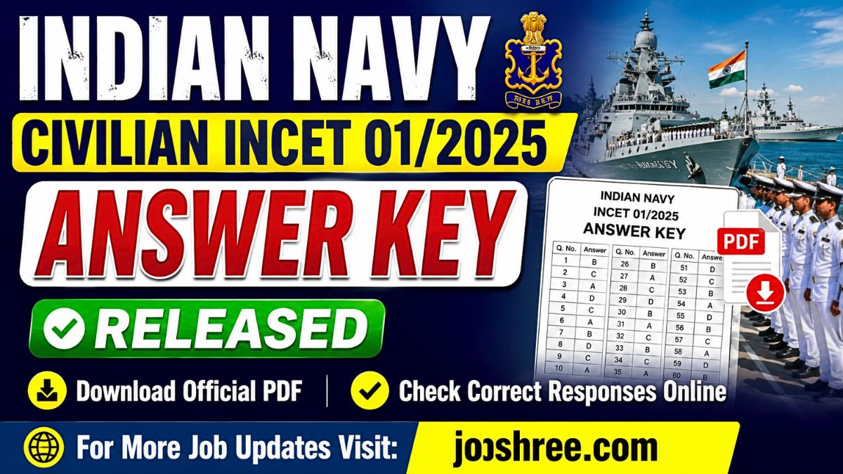 Indian Navy Civilian INCET 01/2025 Answer Key Released: Download Official PDF and Check Correct Responses Online