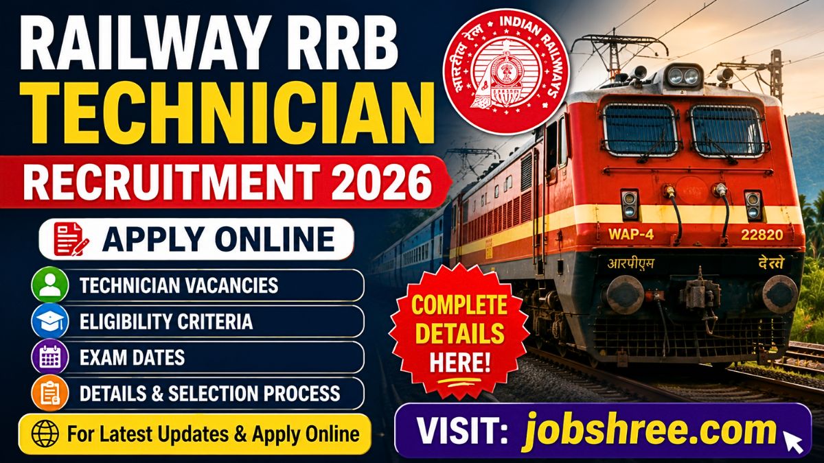 Railway RRB Technician Recruitment 2026: Apply Online for Technician Vacancies with Eligibility, Exam Dates and Details