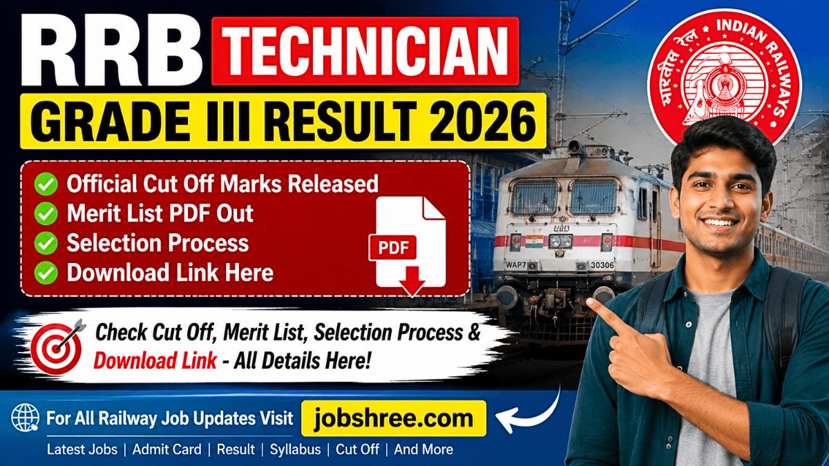 RRB Technician Grade III Result 2026: Official Cut Off Marks Released with Merit List, Selection Process and Download Link