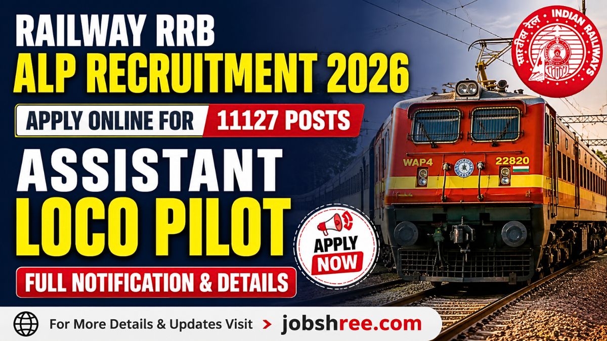 Railway RRB ALP Recruitment 2026: Apply Online for 11127 Assistant Loco Pilot Posts with Full Notification and Details