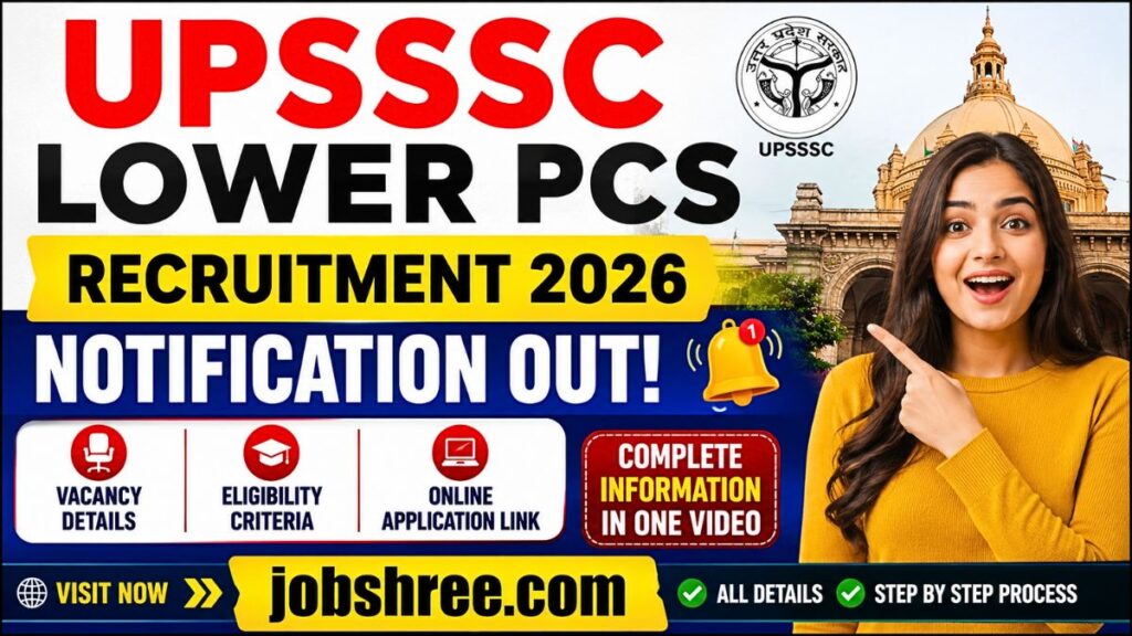 UPSSSC Lower PCS Recruitment 2026: Notification Released with Vacancy Details, Eligibility Criteria and Online Application Link