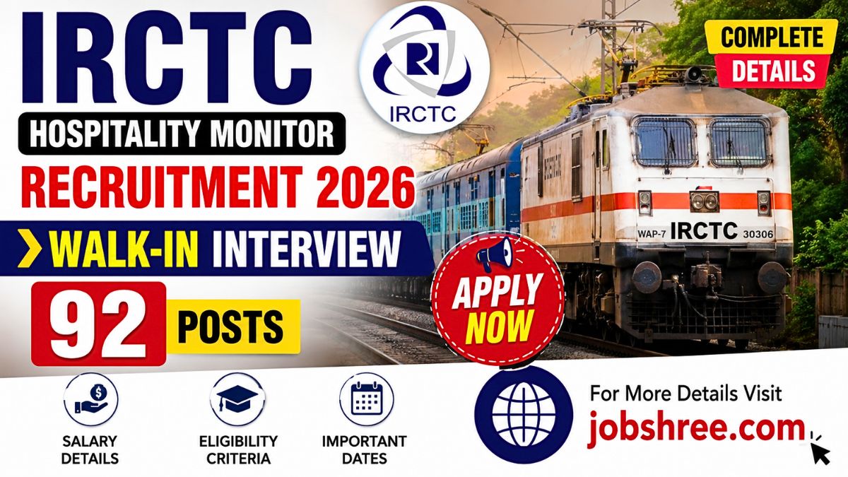 IRCTC Hospitality Monitor Recruitment 2026: Walk-In Interview for 92 Posts Check Salary Eligibility and Dates