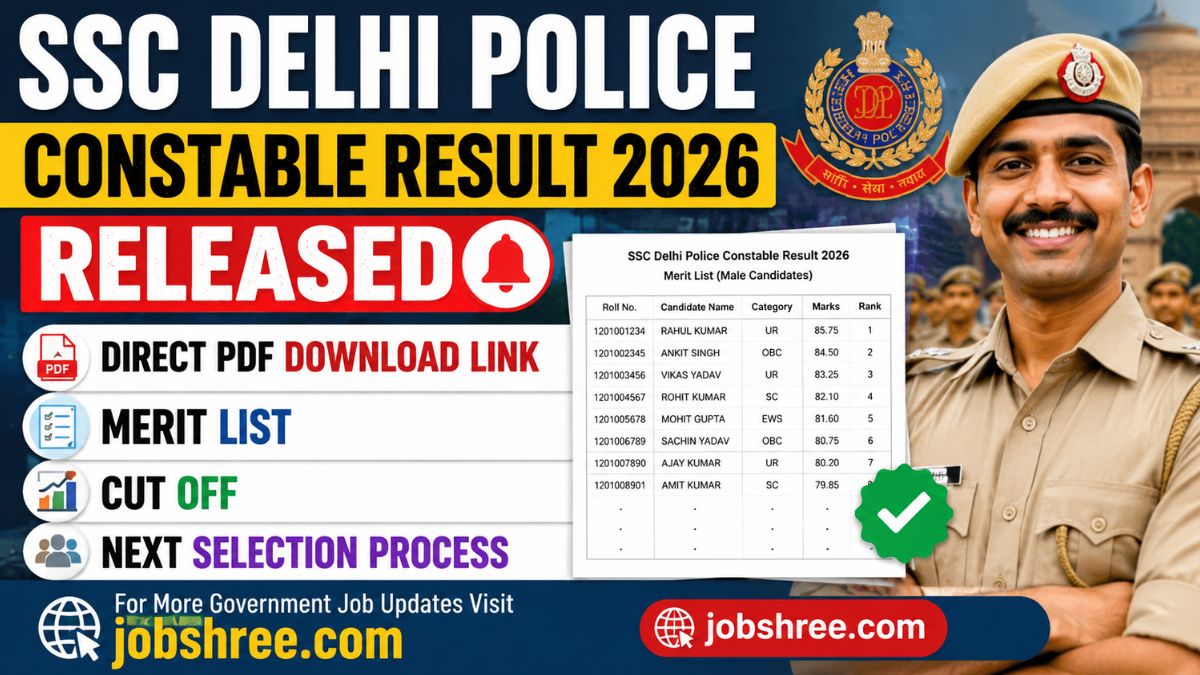 SSC Delhi Police Constable Result 2026 Released: Direct PDF Download Link, Merit List, Cut Off and Next Selection Process