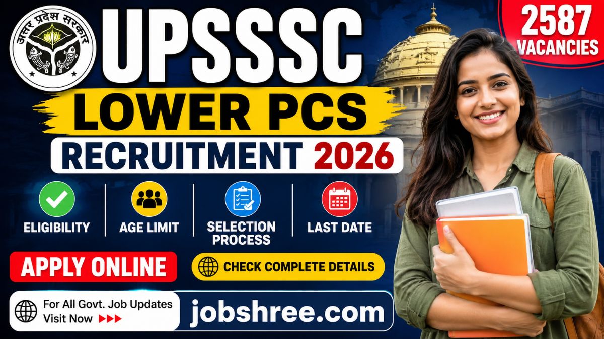 UPSSSC Lower PCS Recruitment 2026: Apply Online for 2587 Vacancies, Check Eligibility, Age Limit, Selection Process and Last Date