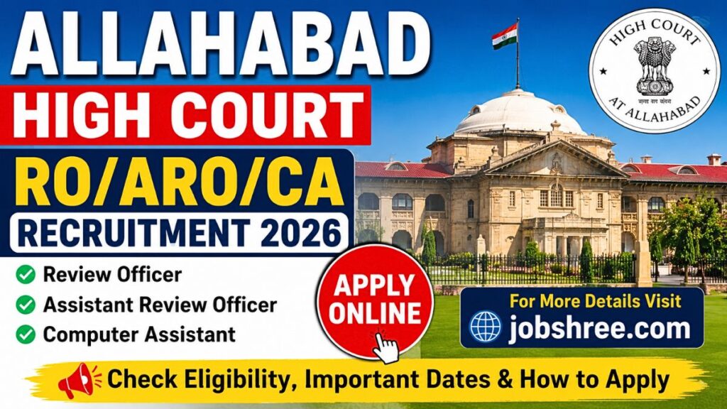 Allahabad High Court RO ARO CA Recruitment 2026: Apply Online for Review Officer, Assistant Review Officer and Computer Assistant Posts
