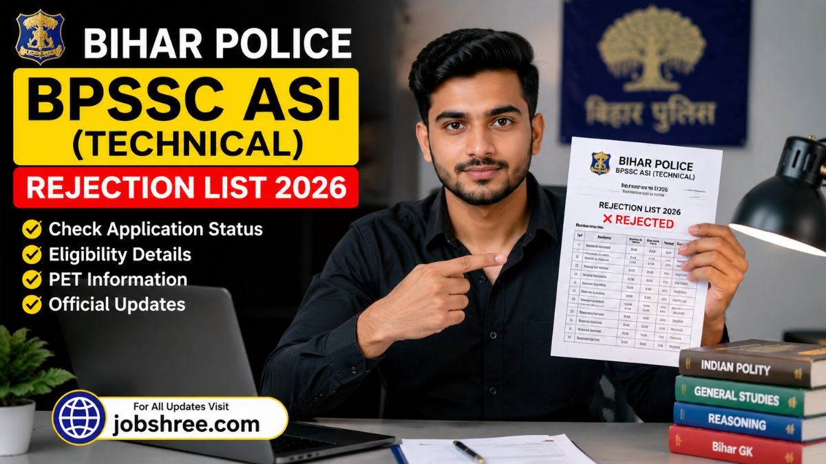 Bihar Police BPSSC ASI Technical Rejection List 2026 Released, Check Application Status, Eligibility, PET Details and Official Updates