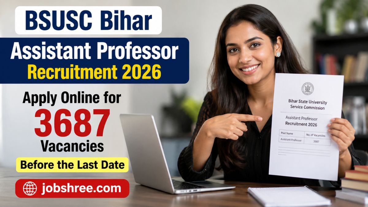 BSUSC Bihar Assistant Professor Recruitment 2026: Apply Online for 3687 Vacancies Before the Last Date