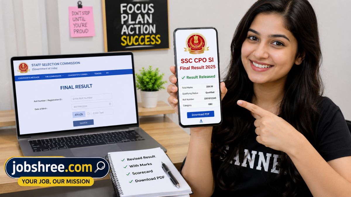 SSC CPO SI Revised Final Result 2025 Released With Marks, Check Scorecard and Download Result PDF