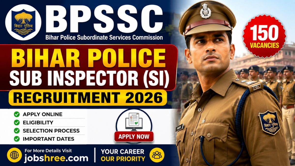 BPSSC Bihar Police Sub Inspector SI Recruitment 2026: Apply Online for 150 Vacancies