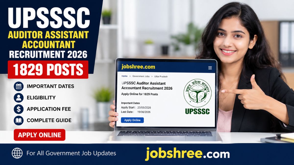 UPSSSC Auditor Assistant Accountant Recruitment 2026: Apply Online for 1829 Posts, Eligibility, Dates, Fee and Complete Guide