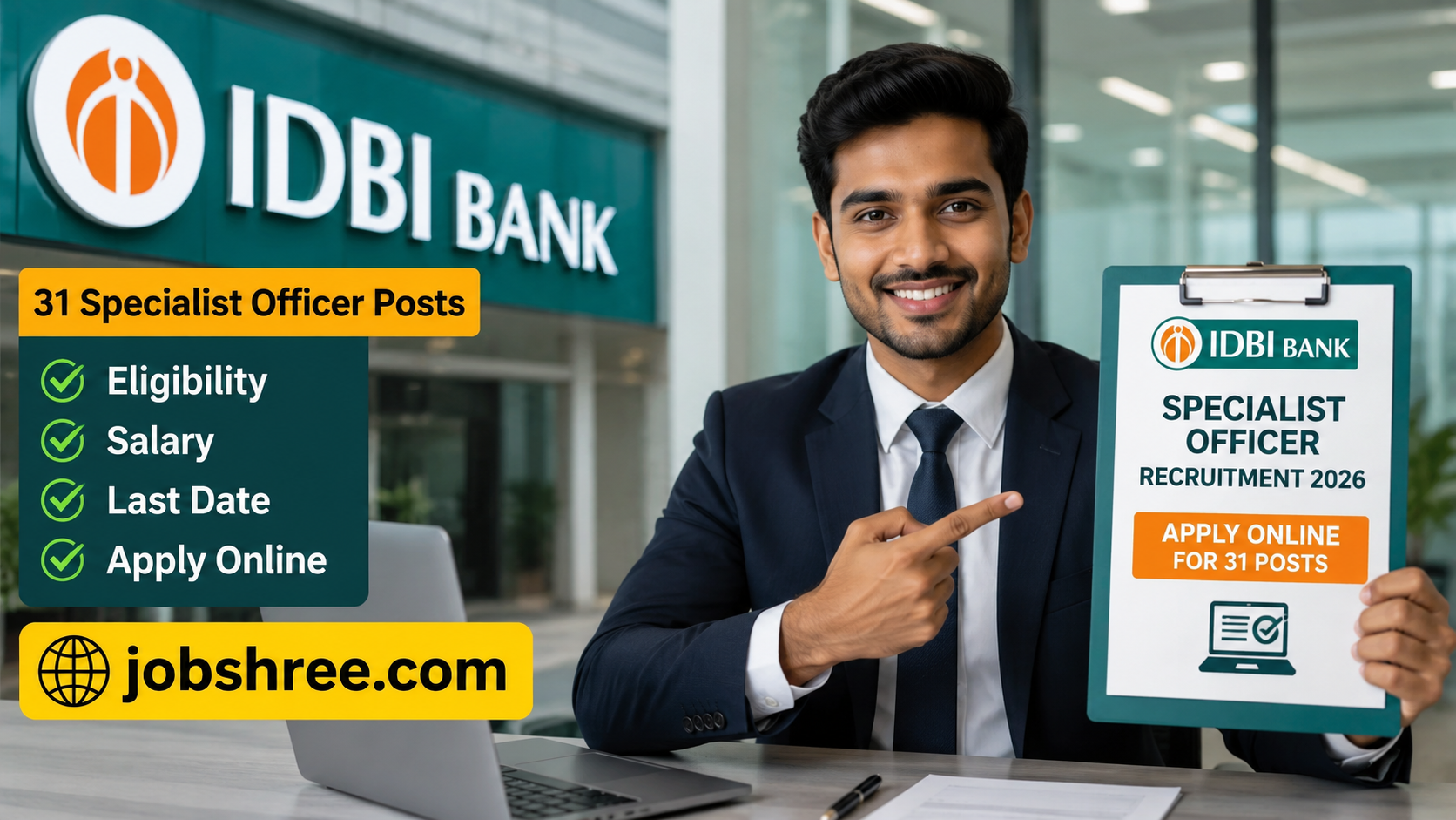 IDBI Bank Specialist Officer SO Recruitment 2026: Apply Online for 31 Posts, Eligibility, Salary, Last Date and Complete Details