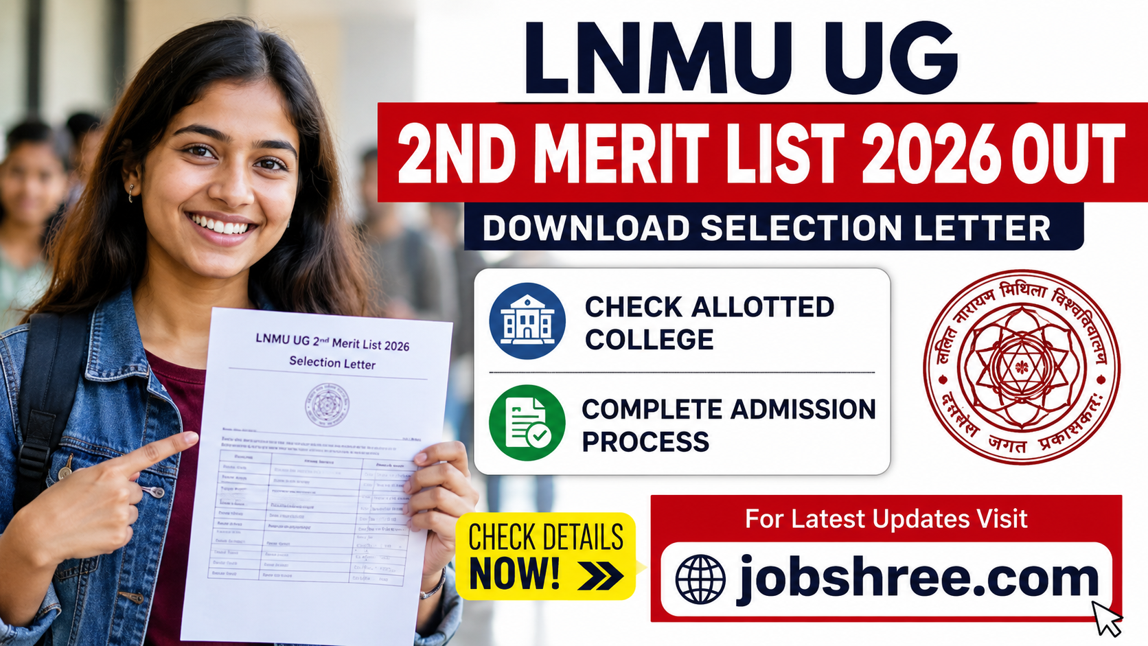 LNMU UG 2nd Merit List 2026 Out Download Selection Letter, Check Allotted College and Complete Admission Process